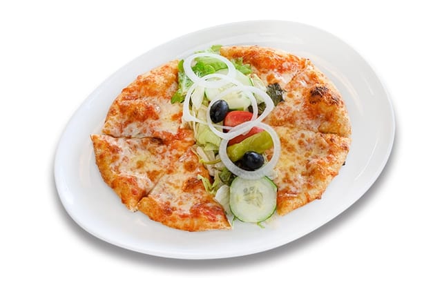 Pizza and Salad.